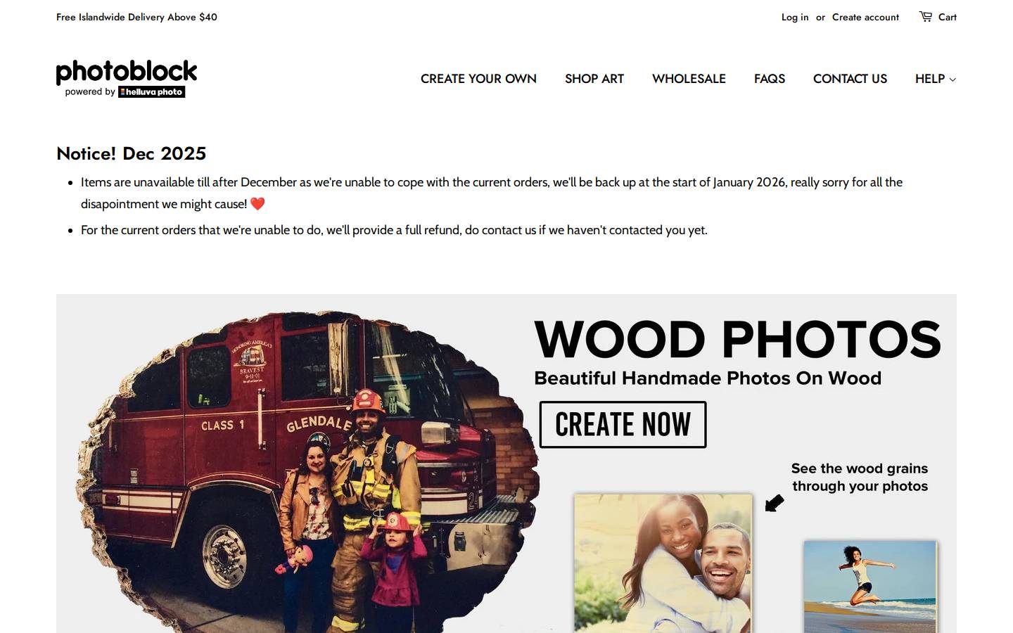 photoblock.sg homepage screenshot