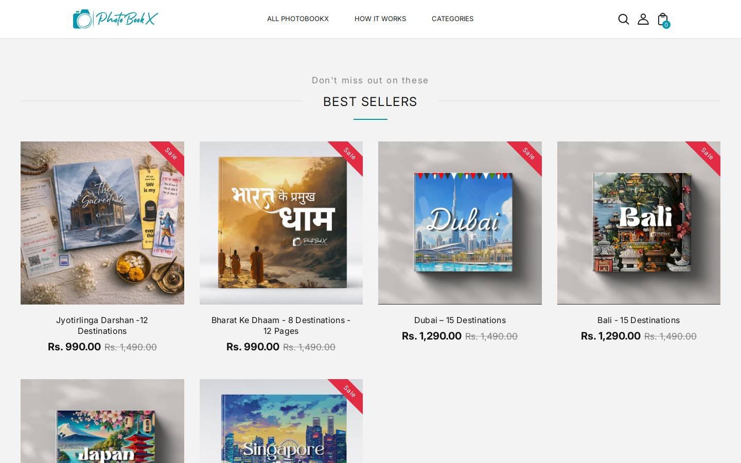 photobookx.com homepage screenshot