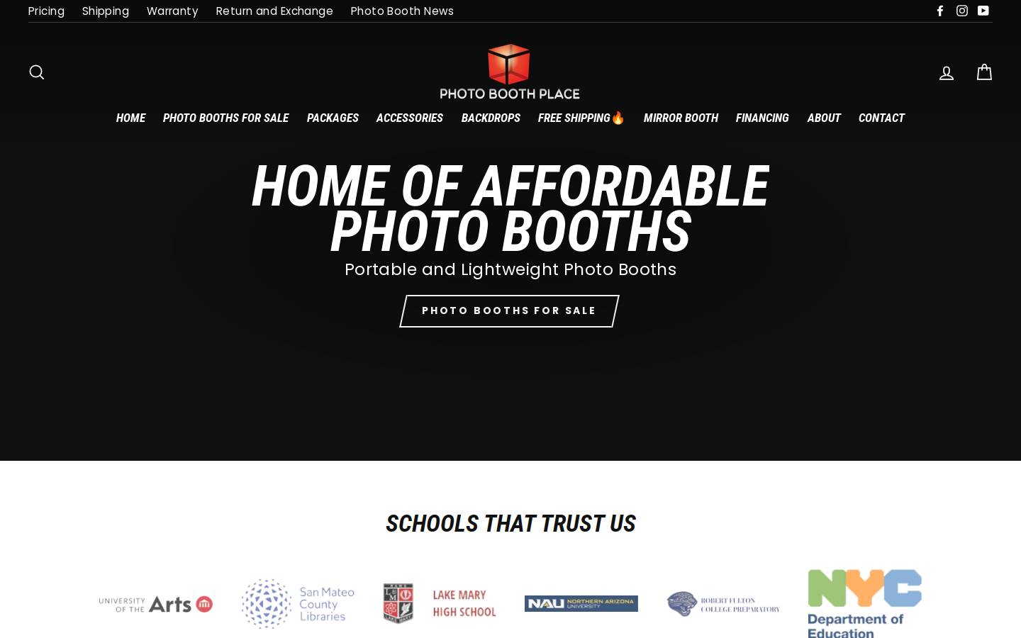 photoboothplace.com homepage screenshot
