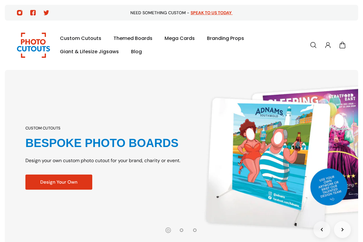 Photocutouts homepage screenshot