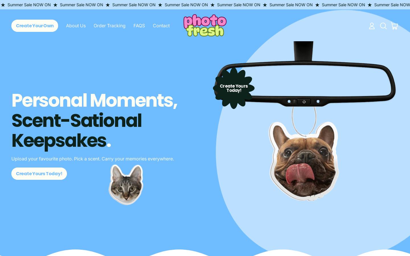 Photo Fresh homepage screenshot