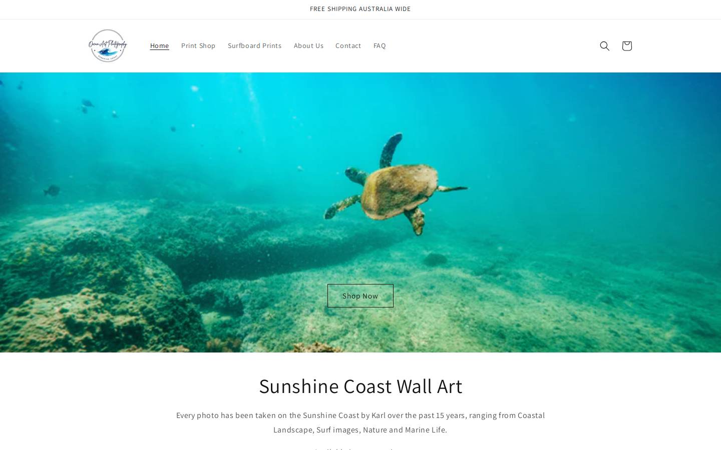 photographysunshinecoast.com homepage screenshot