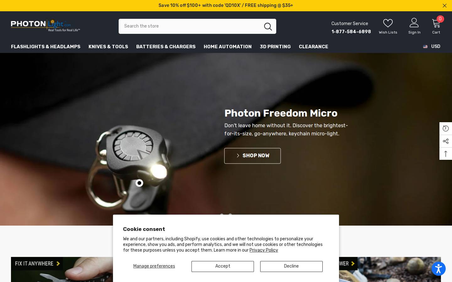 PhotonLight.com homepage screenshot