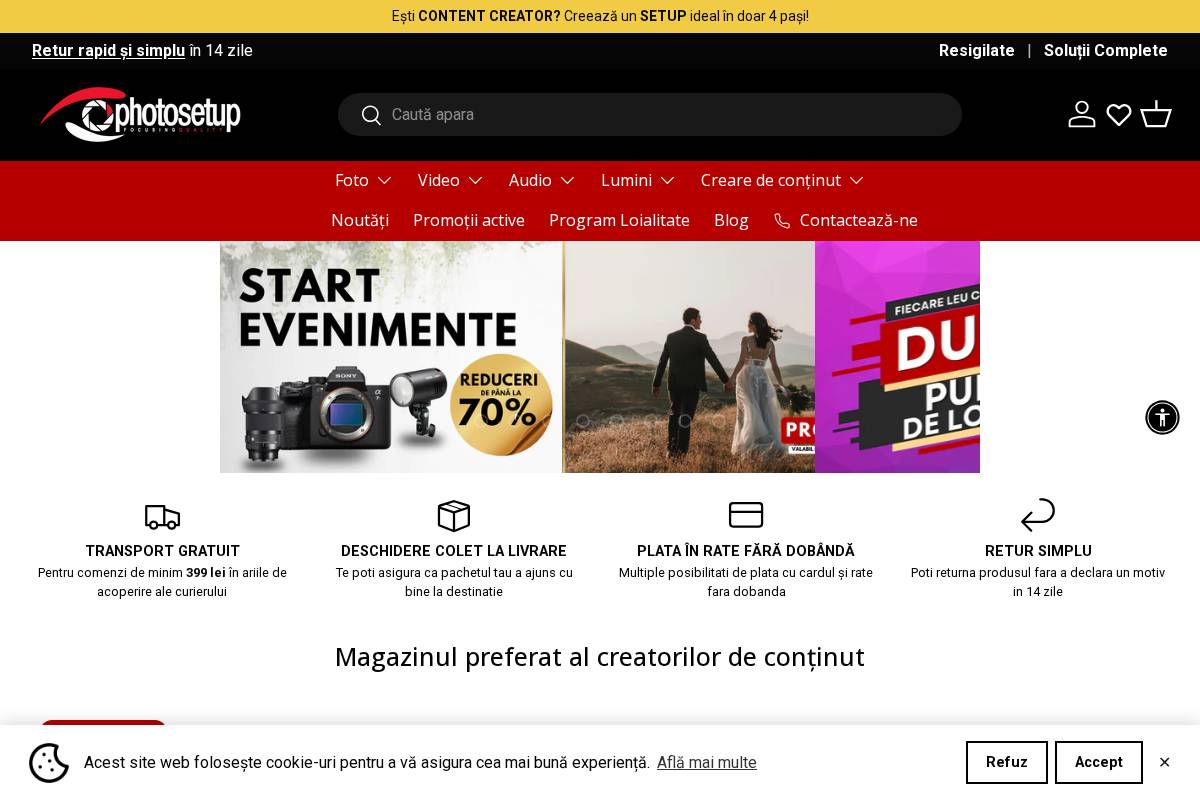 photosetup.ro homepage screenshot