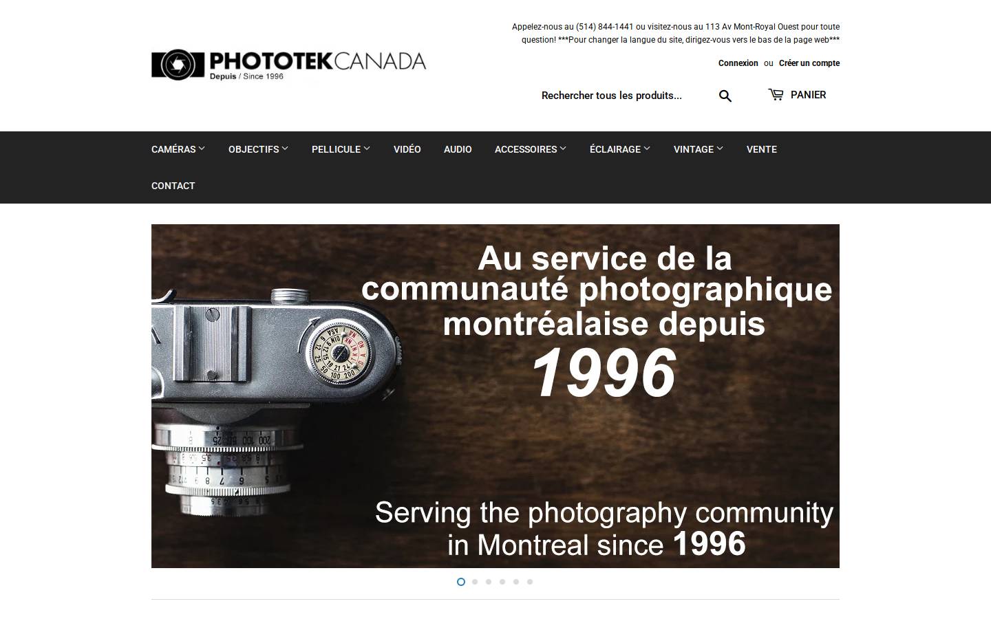 phototekcanada.com homepage screenshot