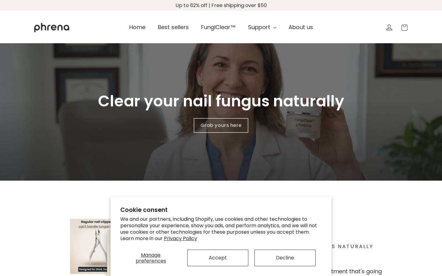 Phrena homepage screenshot