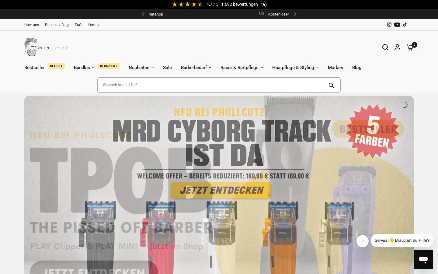 Phullcutz homepage screenshot