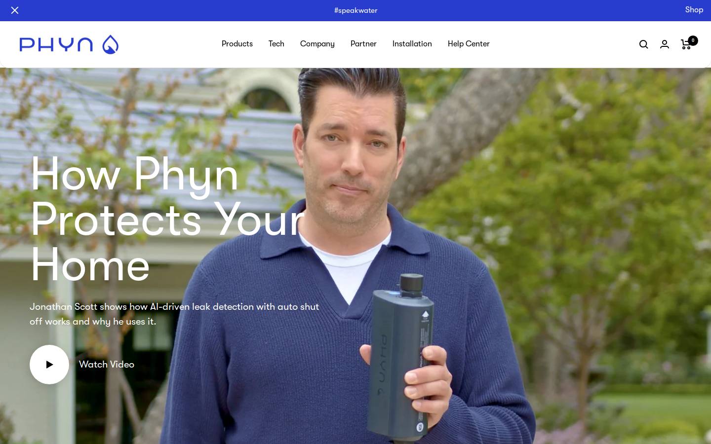 Phyn homepage screenshot