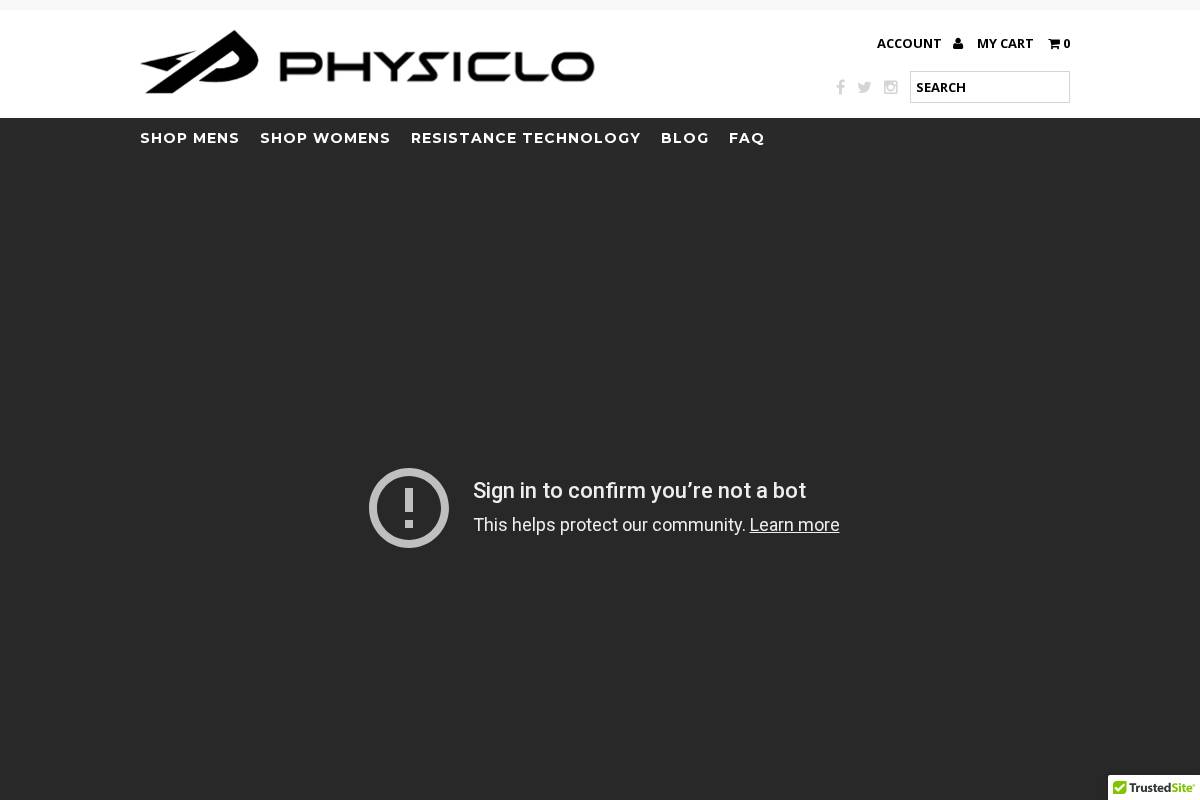 physiclo.com homepage screenshot