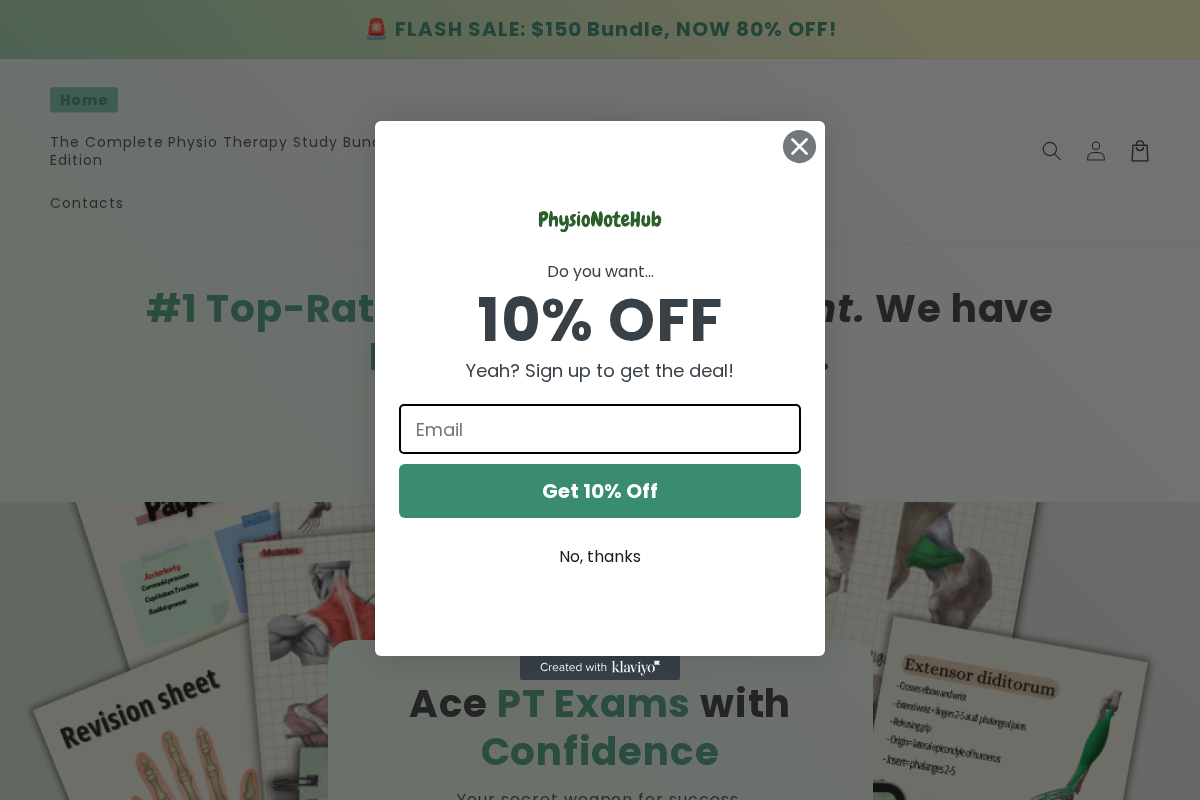 Physionotehub homepage screenshot