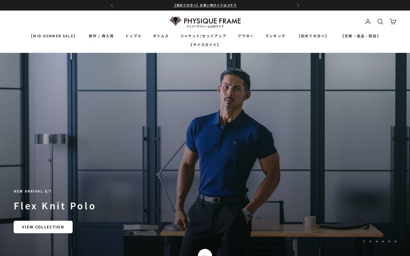 physiqueframe.com homepage screenshot
