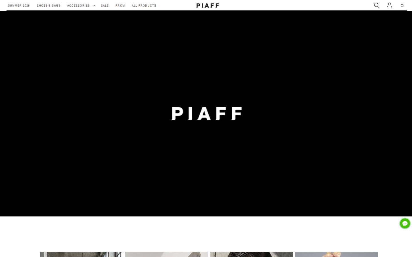 piaffboutique.com homepage screenshot