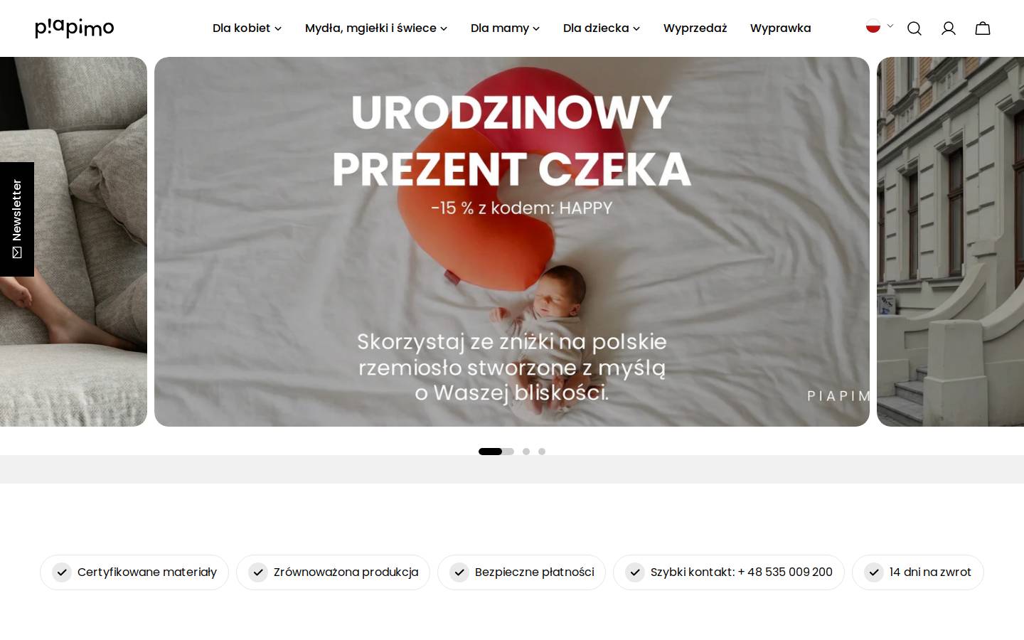 Piapimo homepage screenshot