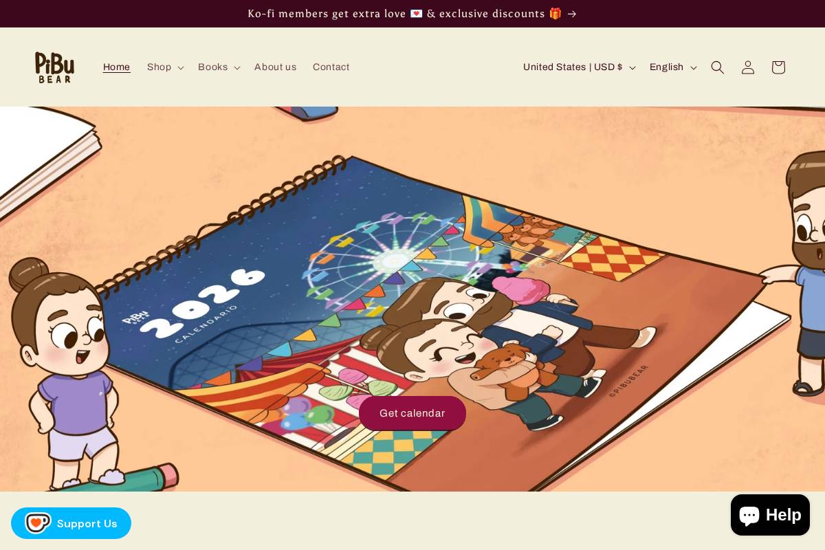 pibubear.com homepage screenshot