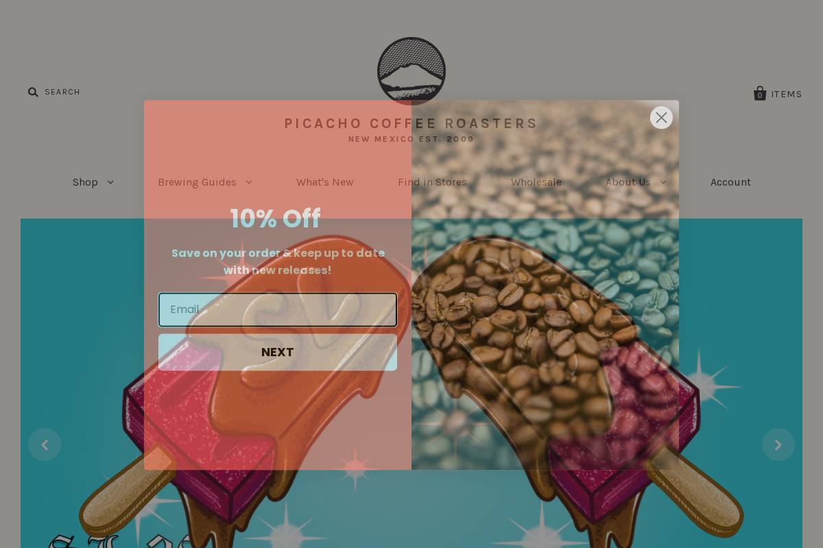 picacho.coffee homepage screenshot