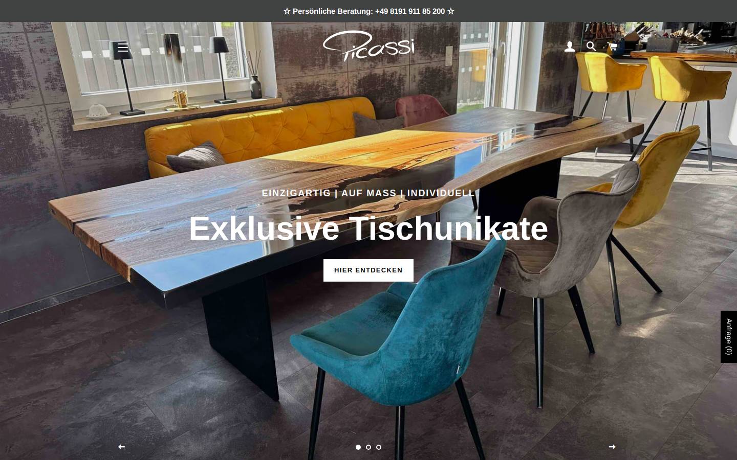 picassi.de homepage screenshot