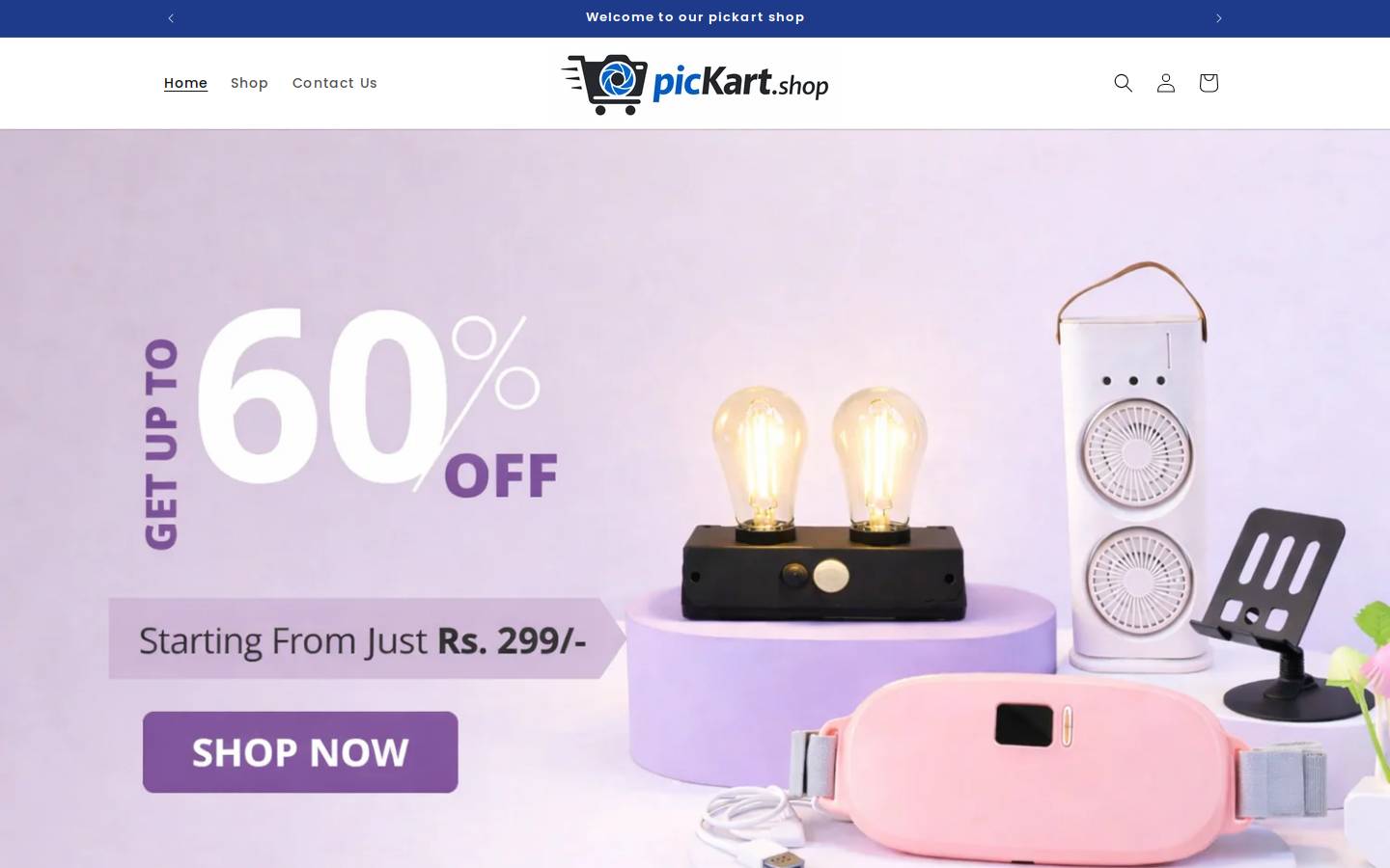 pickart.shop homepage screenshot