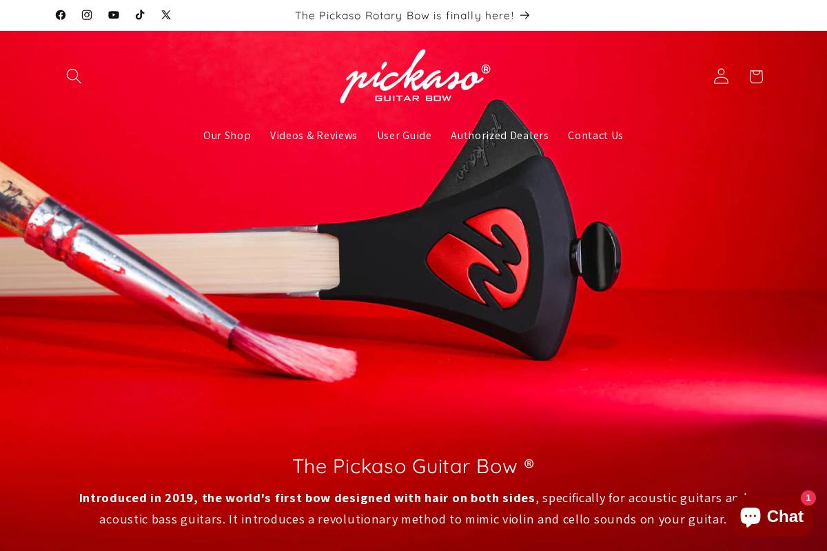 pickasobow.com homepage screenshot
