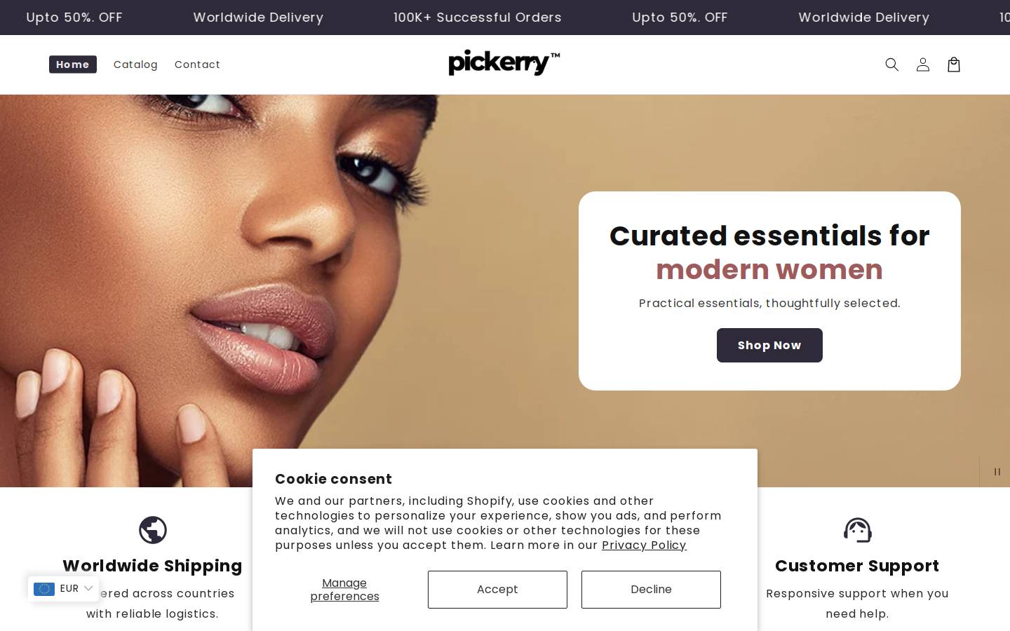 pickerry.com homepage screenshot