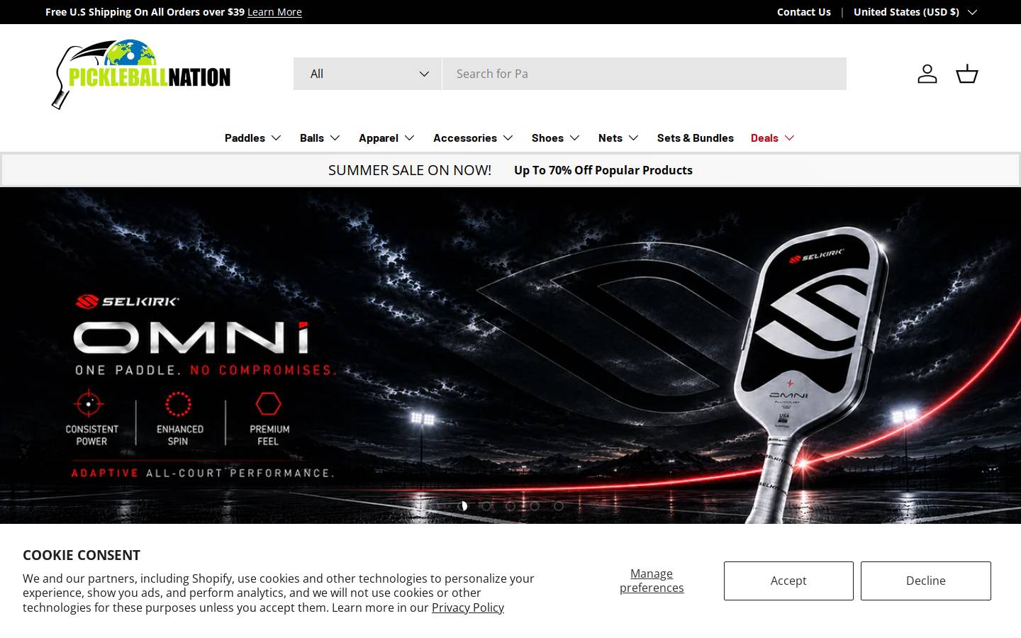 pickleballnation.com homepage screenshot