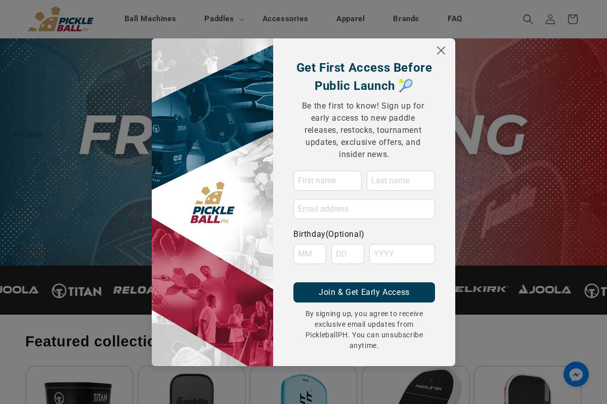 pickleballph.com homepage screenshot