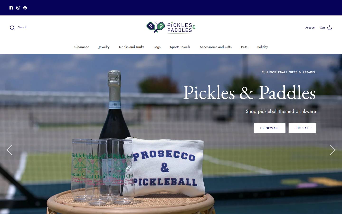 picklesandpaddles.com homepage screenshot
