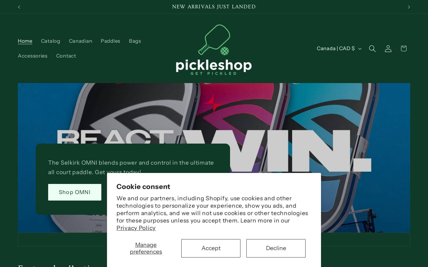 pickleshop.net homepage screenshot