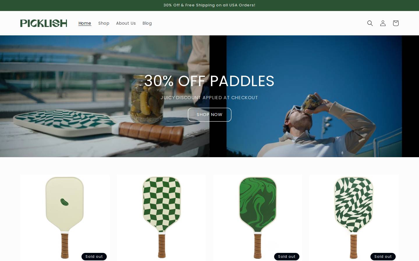 picklishpickleball.com homepage screenshot