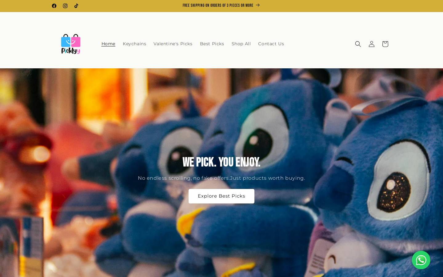 picklyy.com homepage screenshot