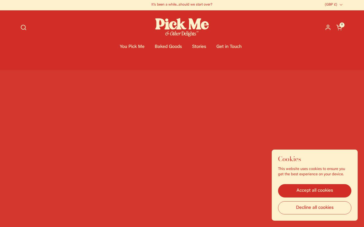 pickmeandotherdelights.com homepage screenshot