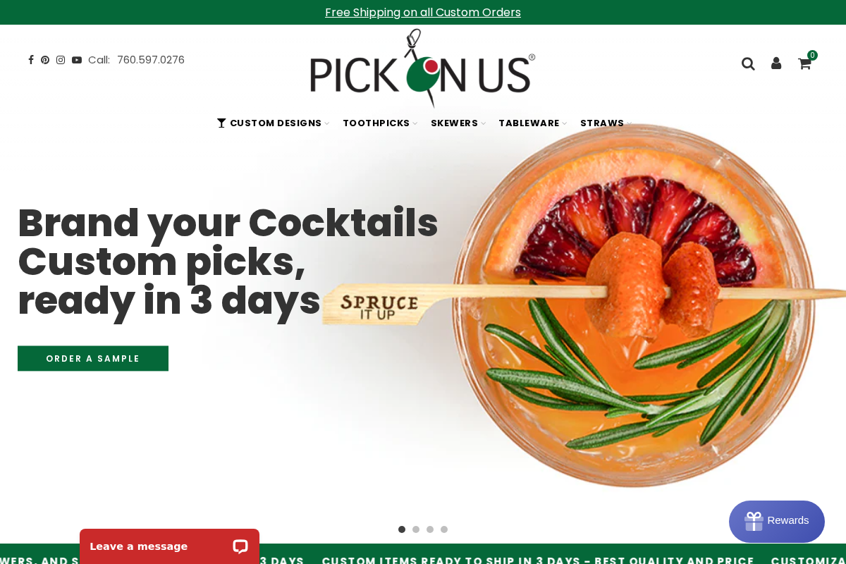 pickonus.com homepage screenshot