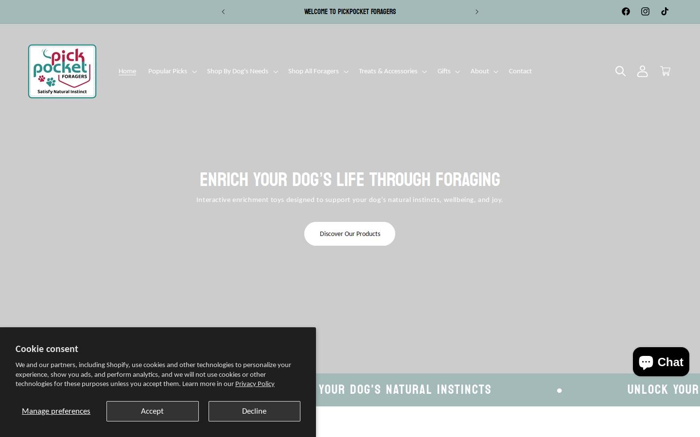 pickpocketforagers.com homepage screenshot