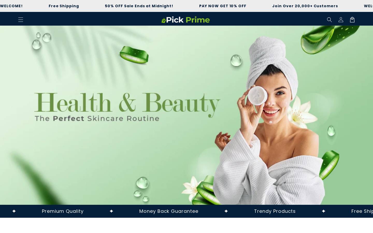 Pickprime homepage screenshot