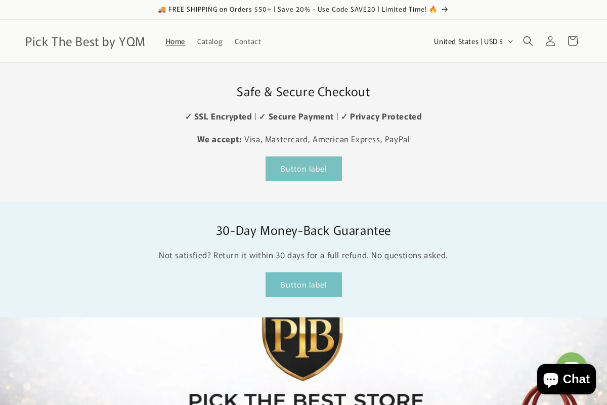 Pick The Best by YQM homepage screenshot