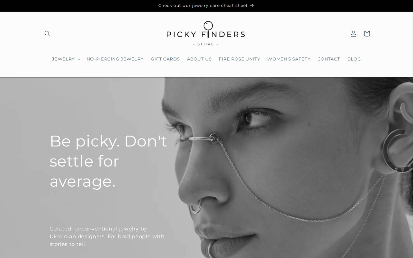 pickyfinders.com homepage screenshot