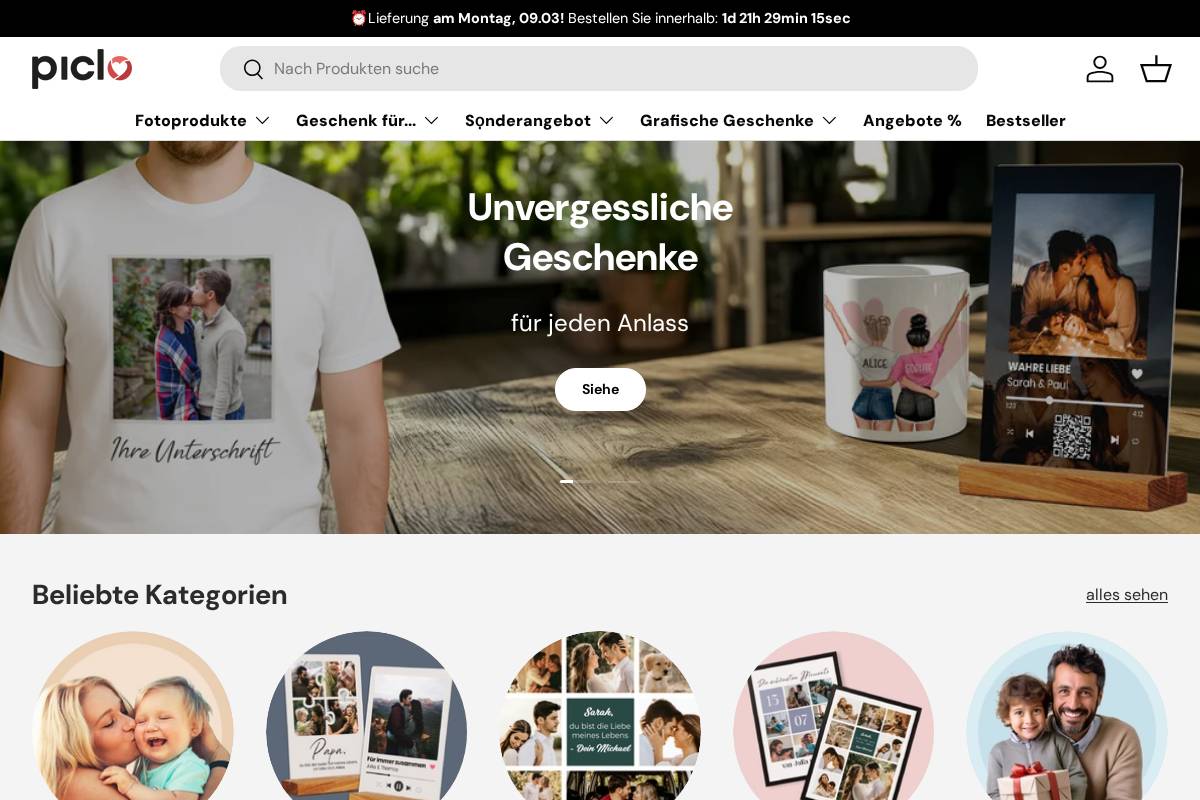 piclo.com.de homepage screenshot