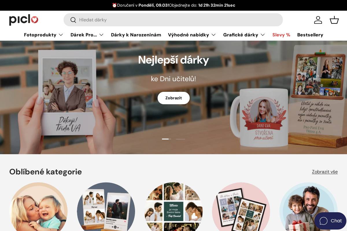 Piclo homepage screenshot