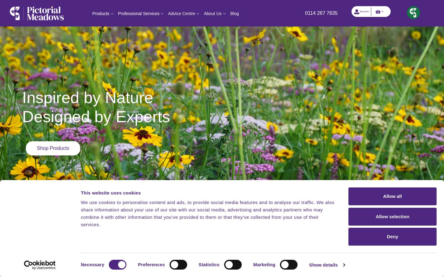 pictorialmeadows.co.uk homepage screenshot