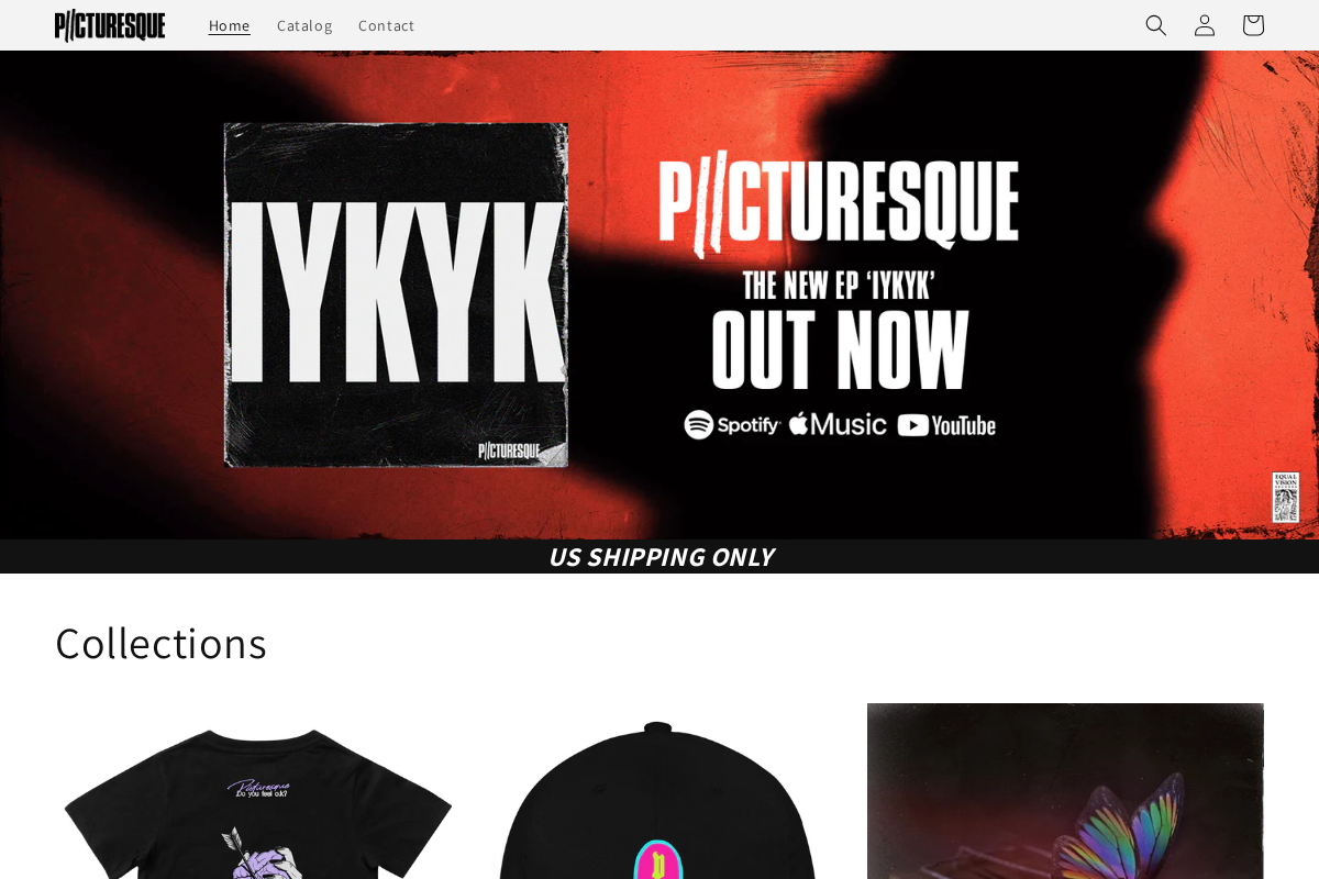 Picturesque homepage screenshot