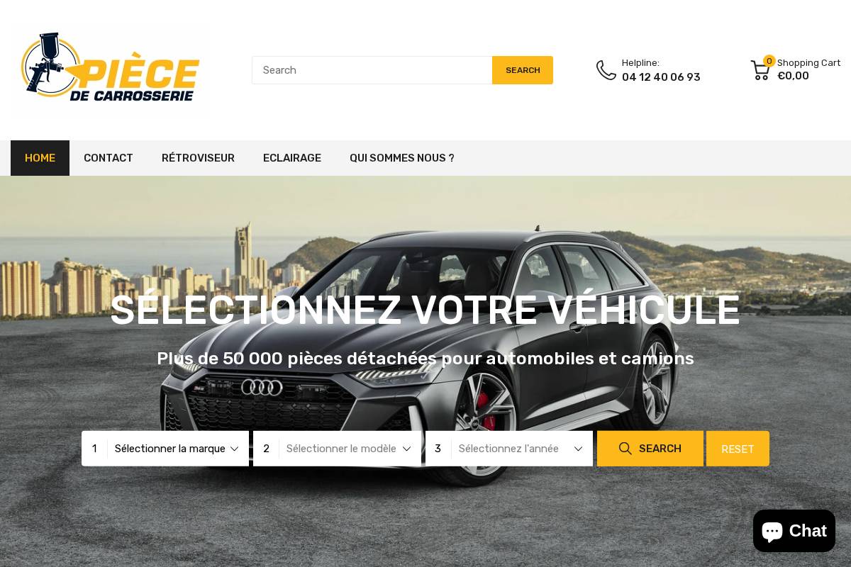 Pièce de Carrosserie homepage screenshot