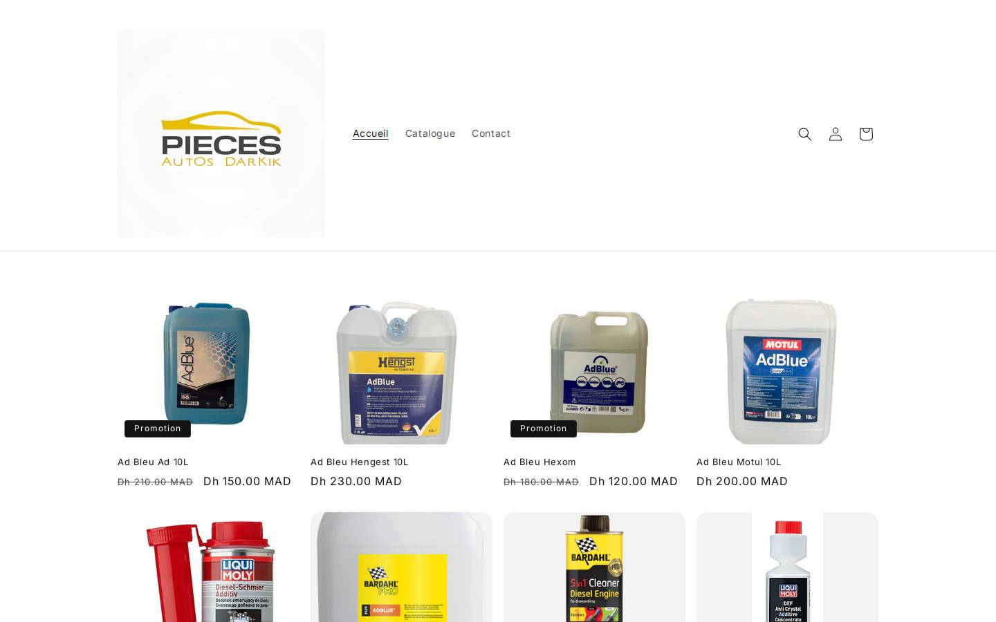 pieces-autosdar.com homepage screenshot