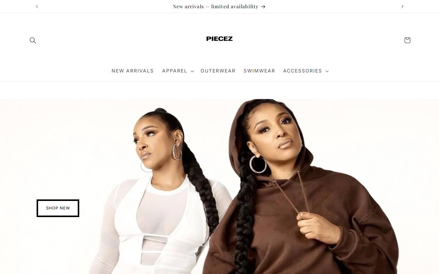 piecezboutique.com homepage screenshot