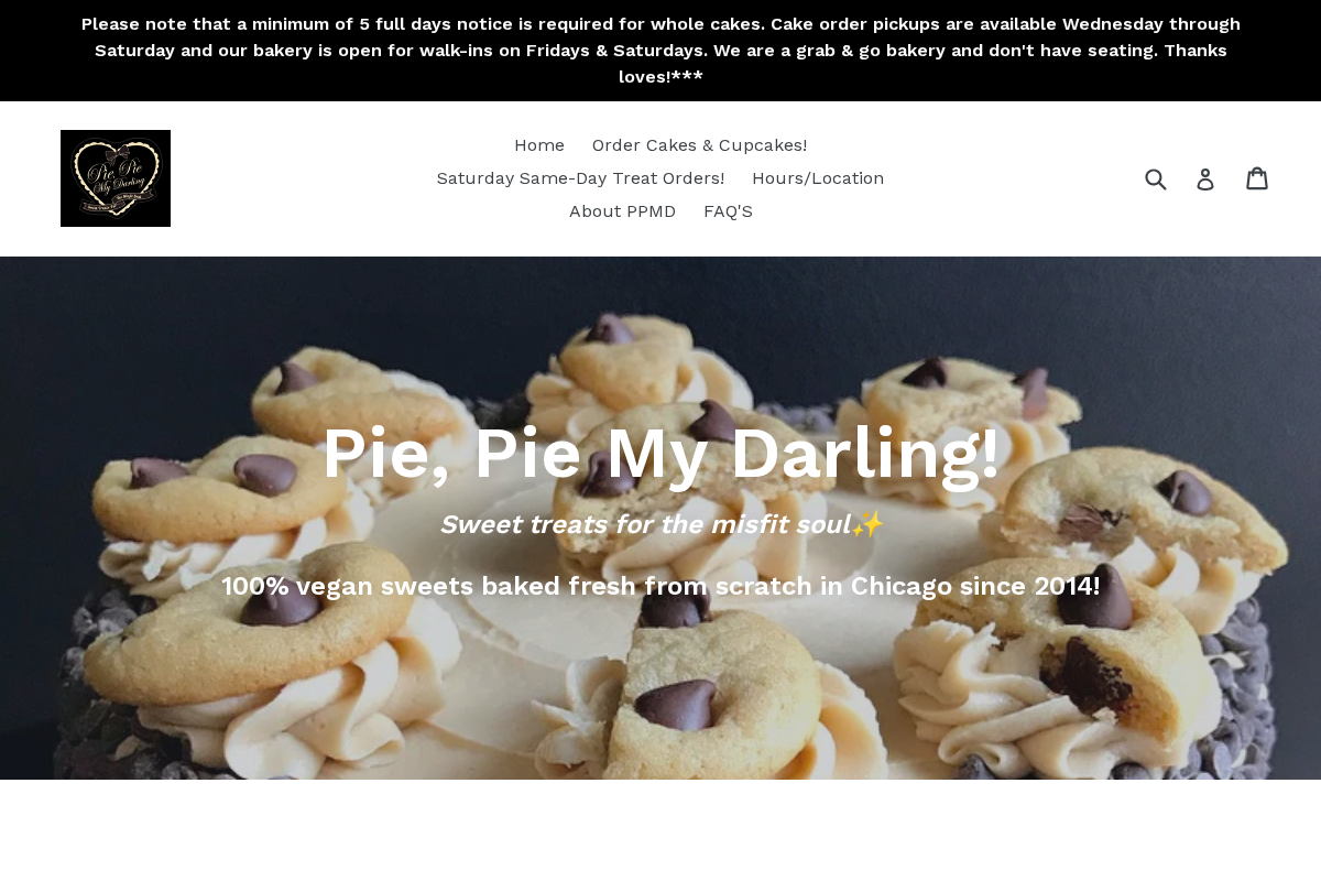 Pie, Pie My Darling homepage screenshot