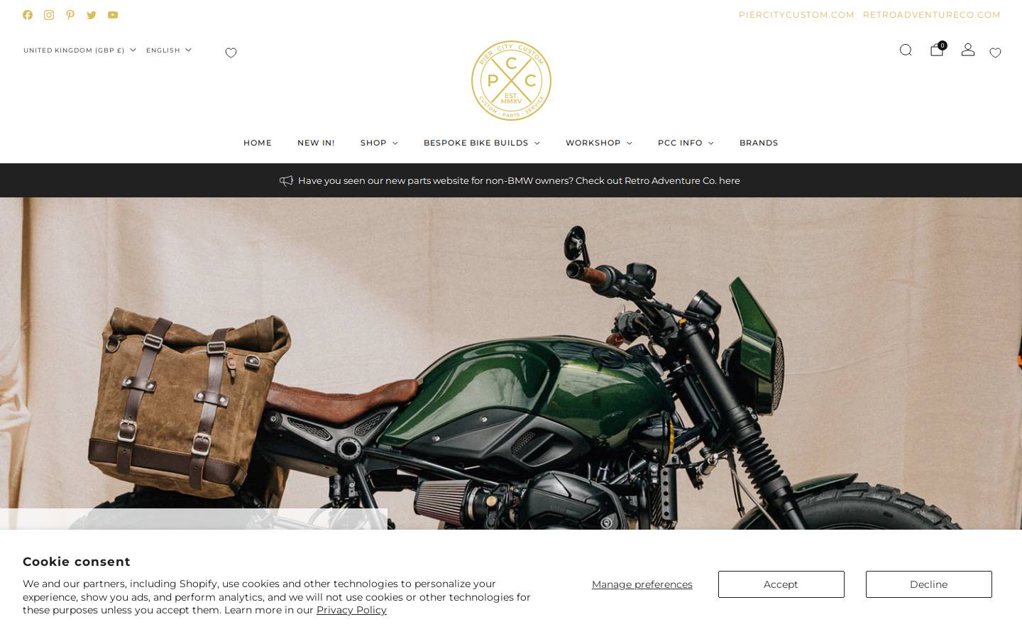 Piercitycustom homepage screenshot