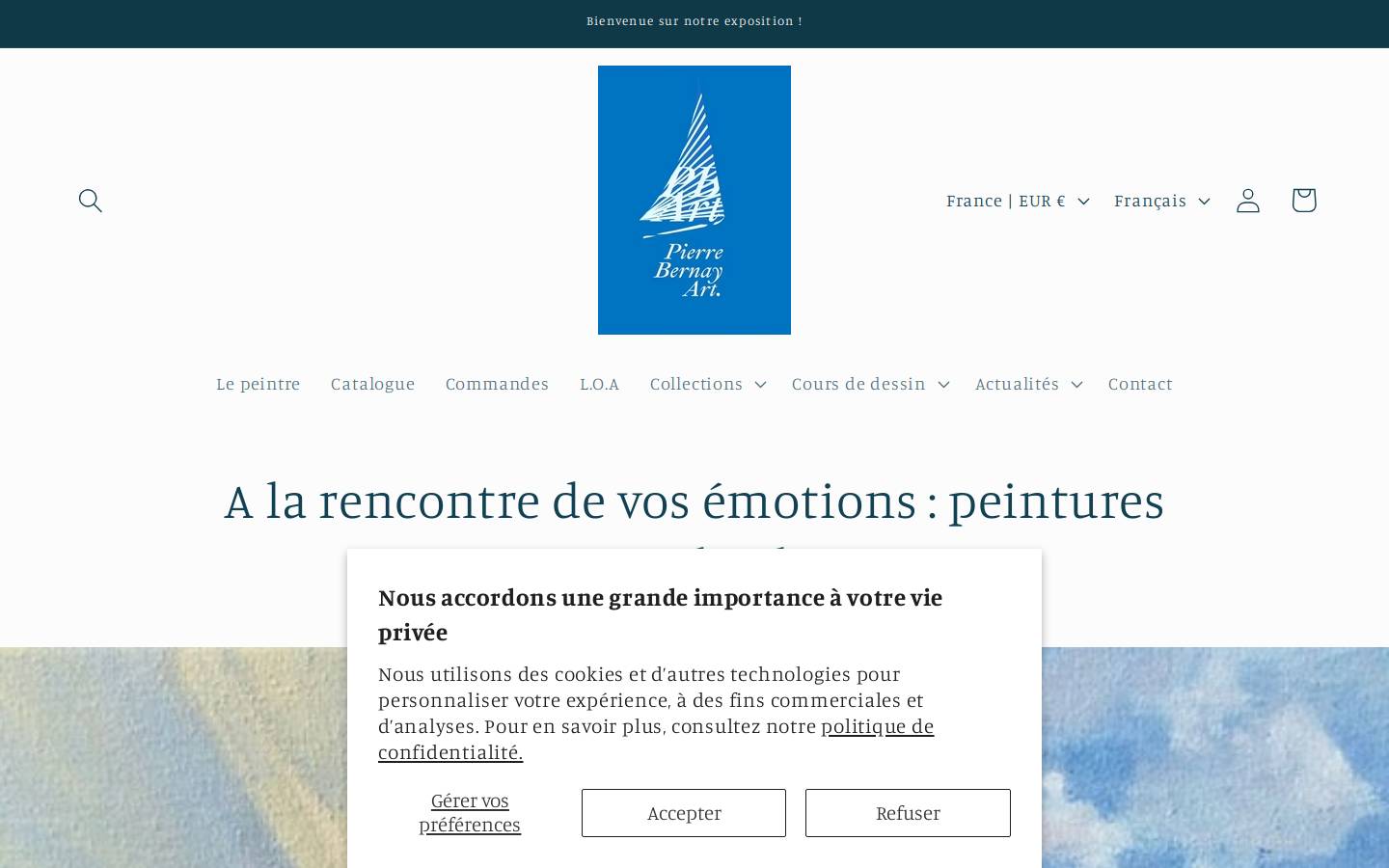 pierrebernayart.com homepage screenshot