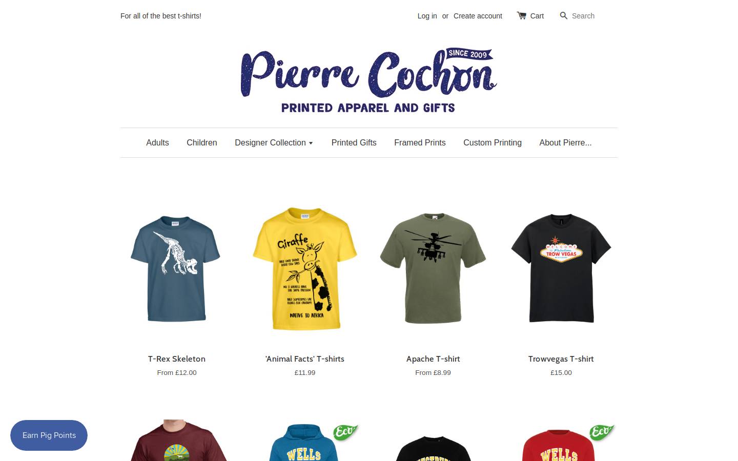 Pierre Cochon homepage screenshot