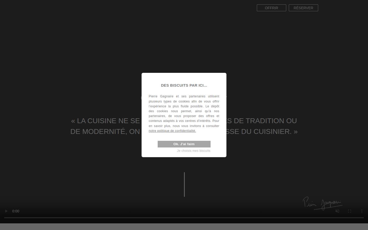pierregagnaire.com homepage screenshot