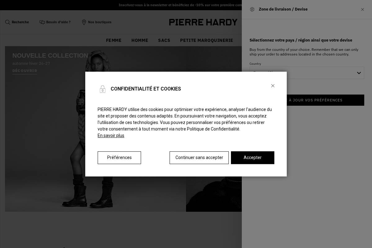 pierrehardy.com homepage screenshot