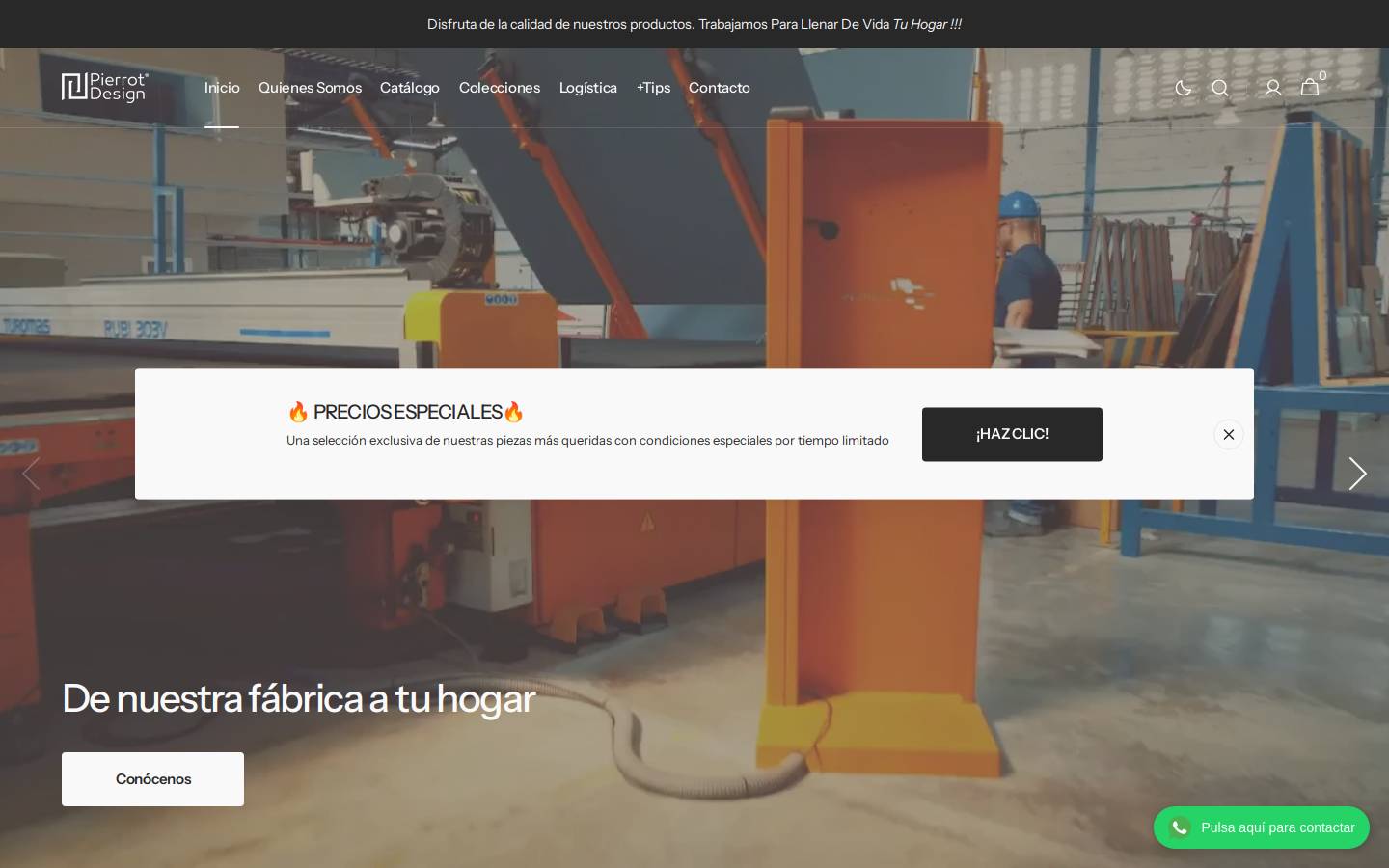 pierrotdesign.com homepage screenshot