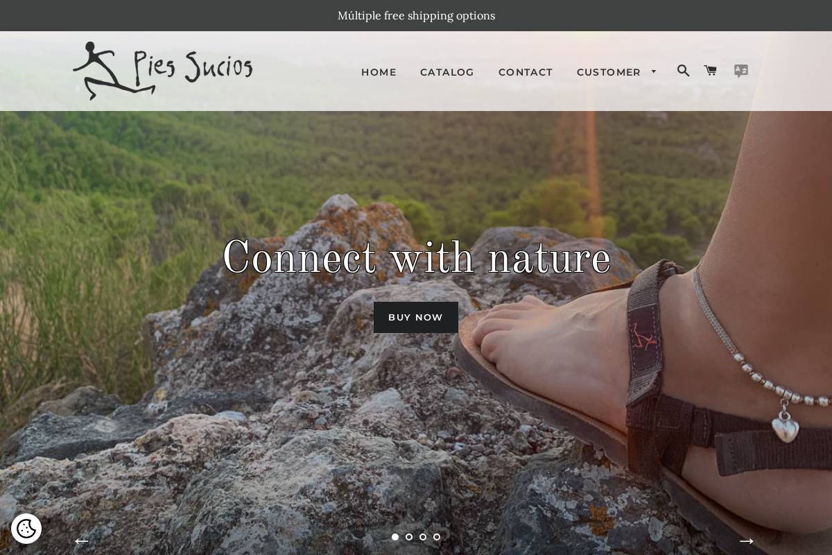 Pies Sucios homepage screenshot